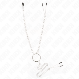 Kink Nipple Grip-Tripla Clip per Seno e Clitoride a Catena · Accessori BDSM