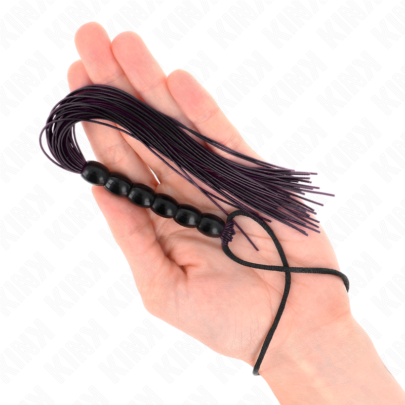 Kink Impact & Touch-Mini Bicicletta in Silicone con 6 Perle Nere 26 cm · Accessori BDSM (imaginea 4)
