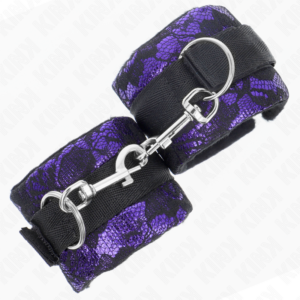 Kink Wrist Restraint-Polsini Corti Pizzo Velluto e Legatura · Bondage & Manette (imaginea 3)