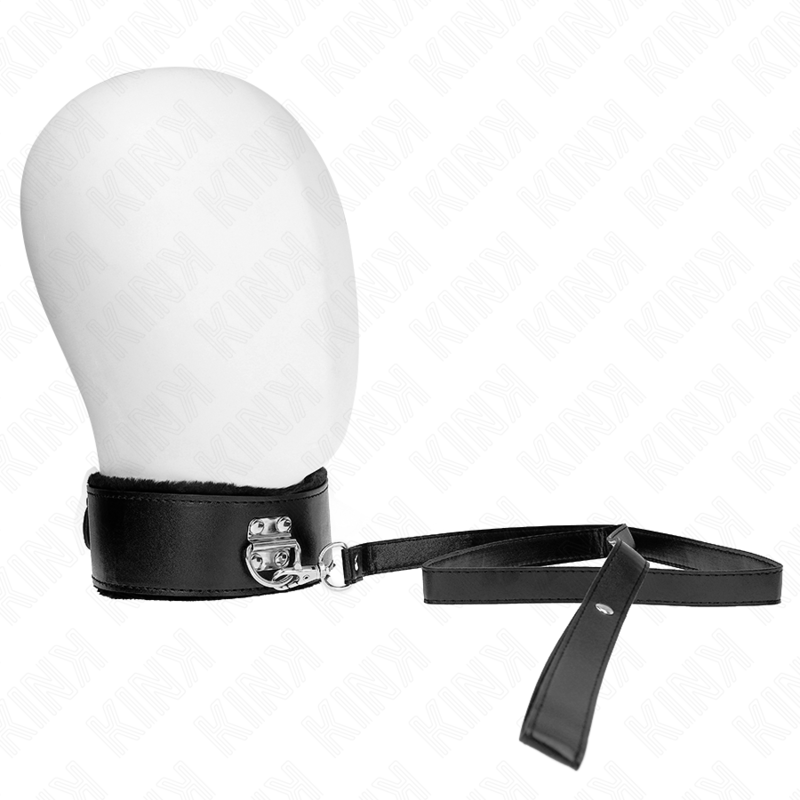 Kink Collar & Gag-Collana con Collare 116 cm con Rifiniture Argentate