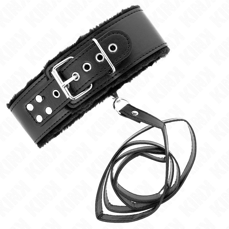 Kink Collar & Gag-Collana con Collare 116 cm con Rifiniture Argentate · Bondage & Manette (imaginea 4)