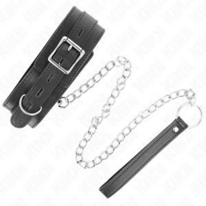 Kink Collar & Gag-Collana con Cinturino 65 cm con Imbracatura Nero 54 X 4.5 cm · Bondage & Manette (imaginea 2)