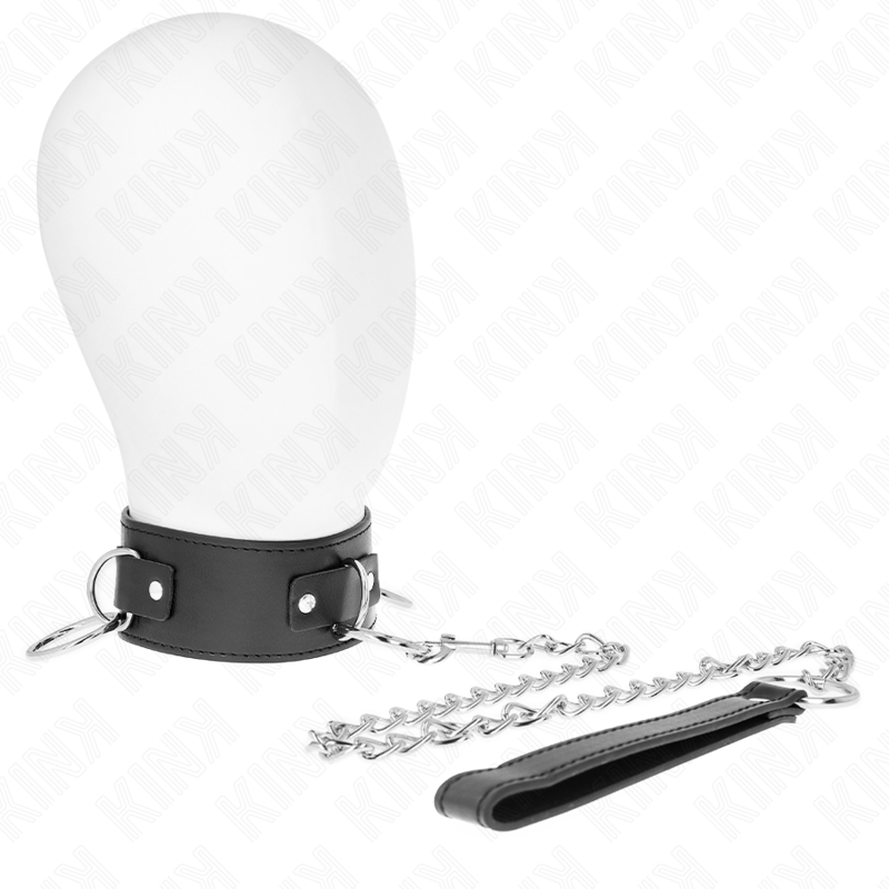 Kink Collar & Gag-Collana Collare 65 cm 3 Anelli Modello 2 Regolabile