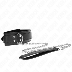 Kink Collar & Gag-Collana con cinturino 65 cm Fibbie Argento · Bondage & Manette (imaginea 3)