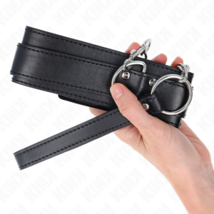 Kink Collar & Gag-Collana con cinturino 65 cm Fibbie Argento · Bondage & Manette (imaginea 5)