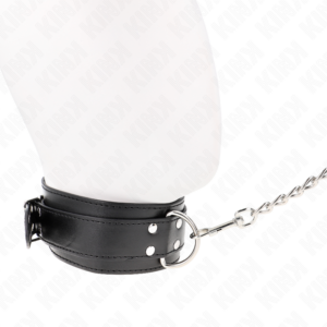 Kink Collar & Gag-Collana con cinturino 65 cm Fibbie Argento · Bondage & Manette (imaginea 4)