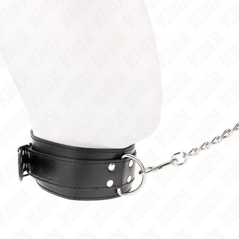 Kink Collar & Gag-Collana con cinturino 65 cm Fibbie Argento · Bondage & Manette (imaginea 4)