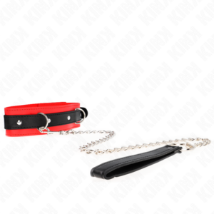 Kink Collar & Gag-Collana Basic con Collare 65 cm Model 3 Rosso 53 X 5 · Bondage & Manette (immagine 5)