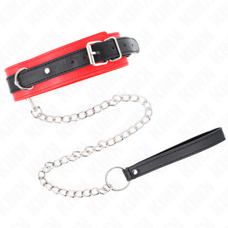 Kink Collar & Gag-Collana Basic con Collare 65 cm Model 3 Rosso 53 X 5 · Bondage & Manette (immagine 4)