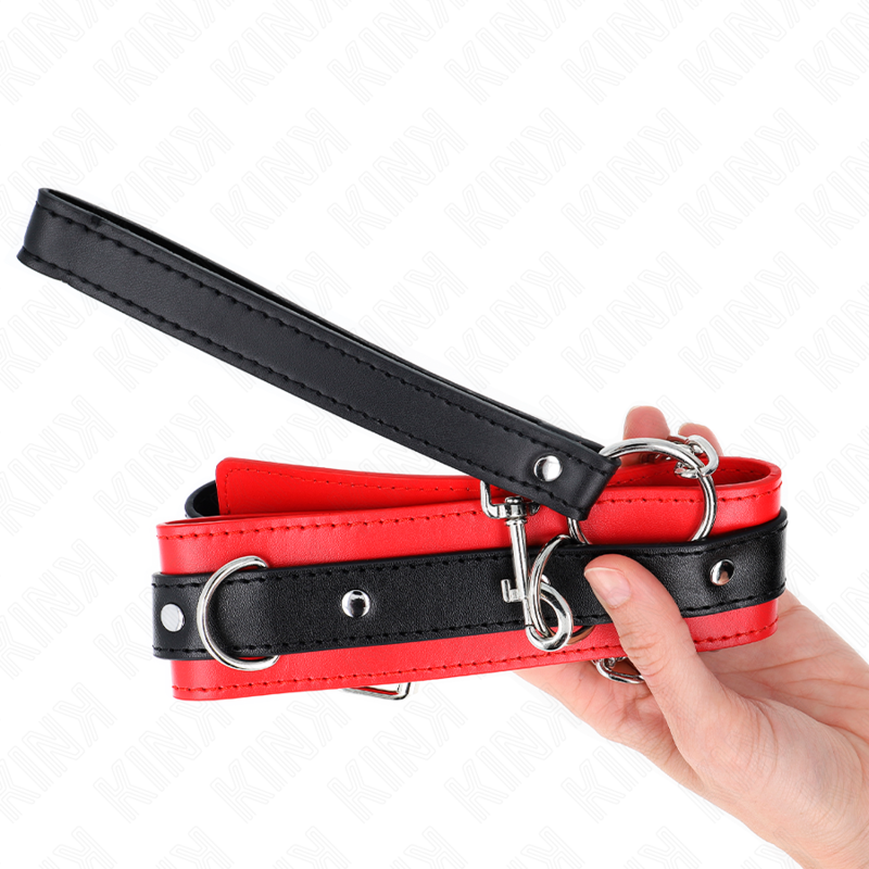 Kink Collar & Gag-Collana Basic con Collare 65 cm Model 3 Rosso 53 X 5 · Bondage & Manette (immagine 3)