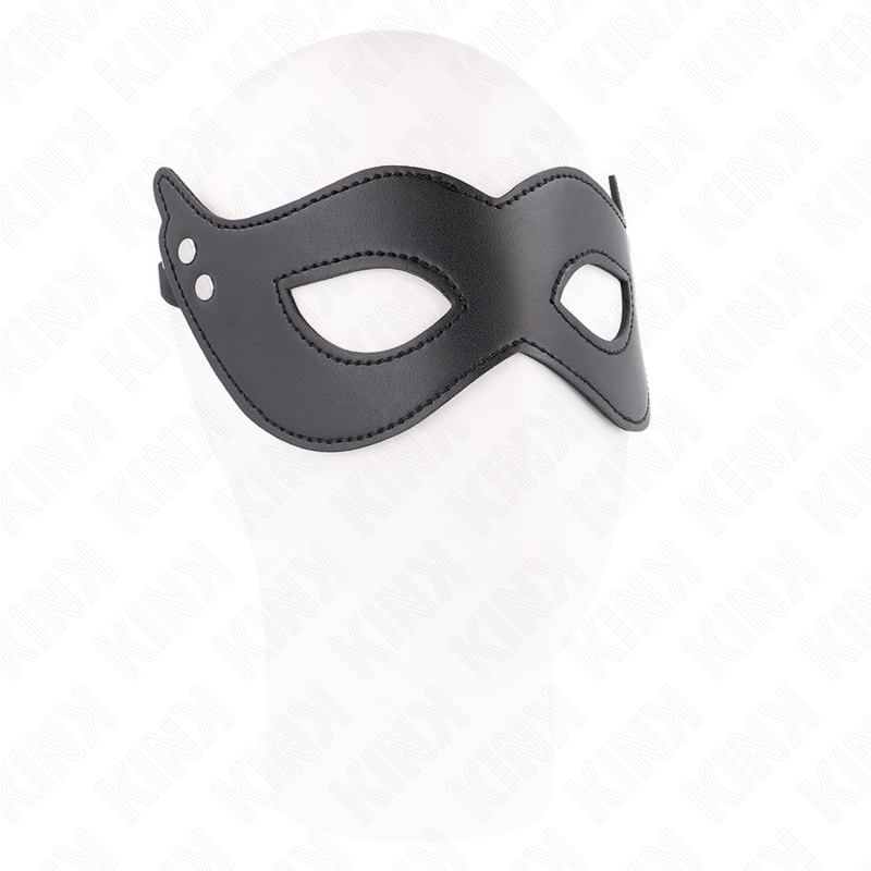 Kink Masked Allure-Maschera di imitazione di pelle con rivetti modello 1 1 Kink Masked Allure-Maschera di imitazione di pelle con rivetti modello 1 · Bondage & Manette