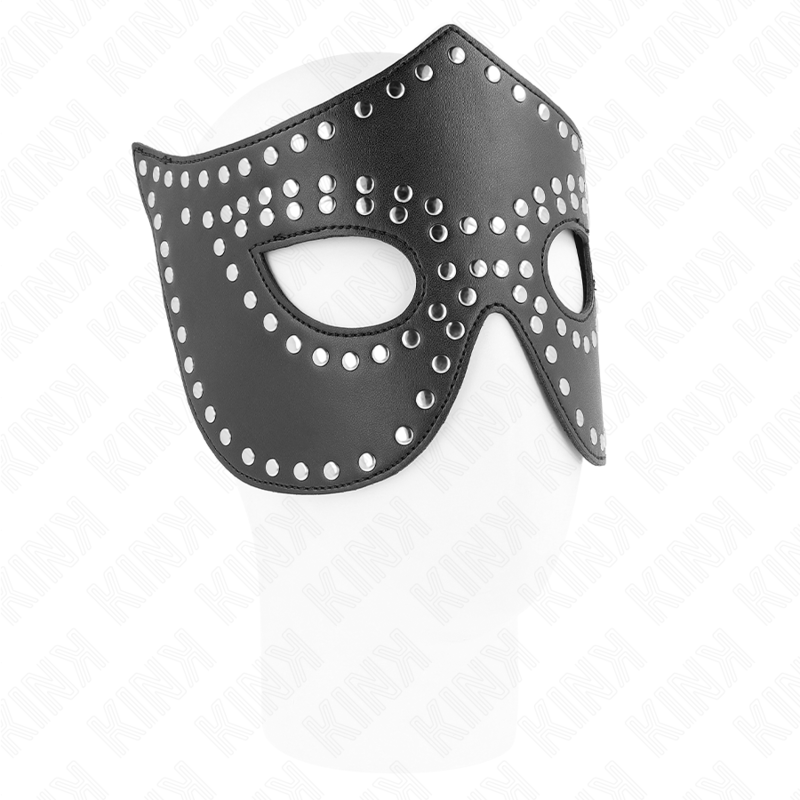 Kink Masked Allure-Maschera in imitazione di pelle con rivetti modello 2 1 Kink Masked Allure-Maschera in imitazione di pelle con rivetti modello 2 · Bondage & Manette