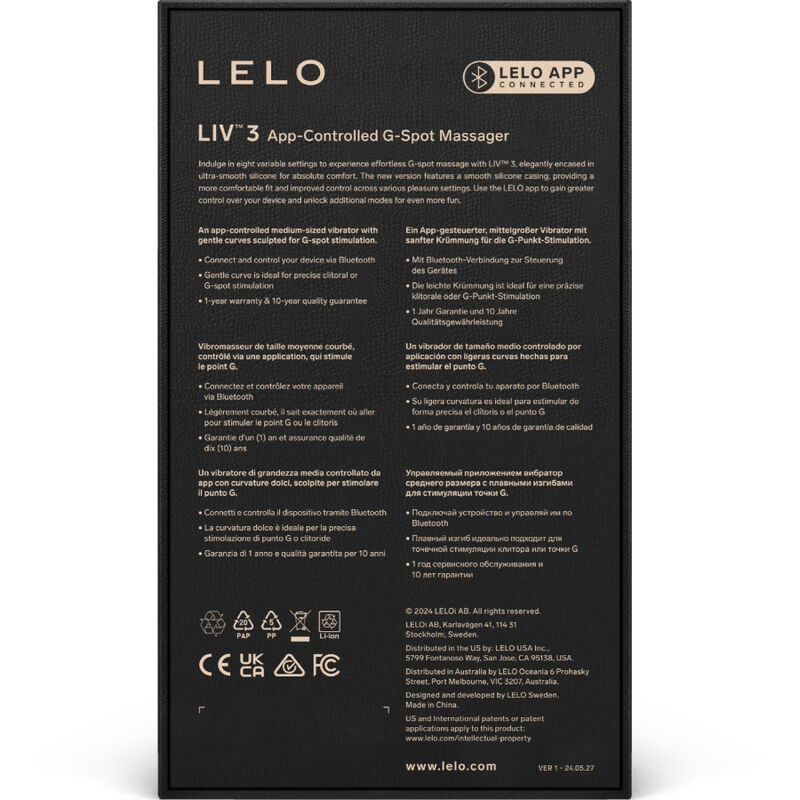 Lelo-LivTM 3 Stimolatore G-spot Blu-Silicone, App · Vibratori (imaginea 4)