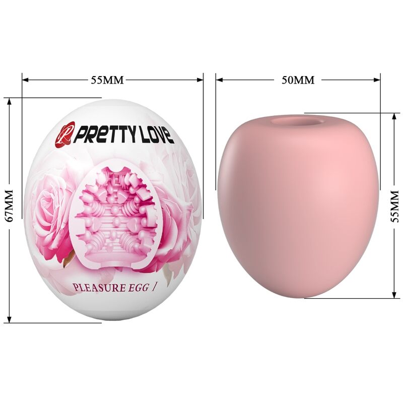 Bodies & Masturbators-Masturbatore Maschile Egg Rosa-TPR, Impermeabile — PRETTY LOVE · Masturbatori (imaginea 8)