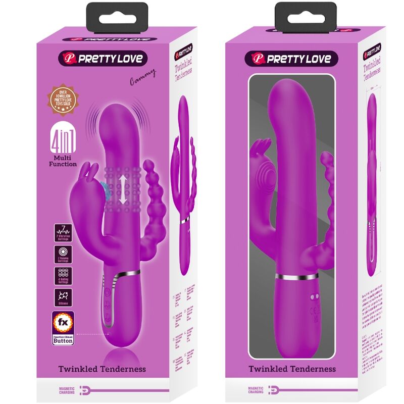 High Tech-Cammy Triplo Vibratore Multifunzione 4 in 1 — PRETTY LOVE · Vibratori (imaginea 2)