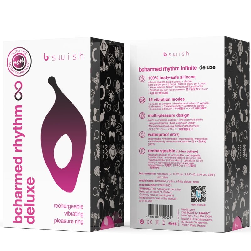 B Swish-Bcharmed Rhythm Infinite Deluxe Anello per il Pene 15 · Anelli & Guaine per pene (imaginea 5)