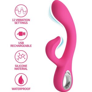 High Tech-Fritz Rabbit Vibrator 12 Vibrazioni Rosa-Silicone, 12 velocità 15 High Tech-Fritz Rabbit Vibrator 12 Vibrazioni Rosa-Silicone, 12 velocità — PRETTY LOVE · Vibratori (imaginea 6)