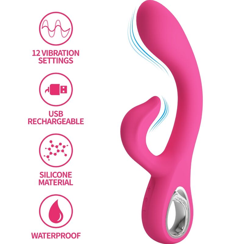 High Tech-Fritz Rabbit Vibrator 12 Vibrazioni Rosa-Silicone, 12 velocità 6 High Tech-Fritz Rabbit Vibrator 12 Vibrazioni Rosa-Silicone, 12 velocità — PRETTY LOVE · Vibratori (imaginea 6)
