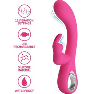 High Tech-Novak Rabbit Vibrator 12 Vibrazioni Rosa-Silicone, 12 velocità 19 High Tech-Novak Rabbit Vibrator 12 Vibrazioni Rosa-Silicone, 12 velocità — PRETTY LOVE · Vibratori (imaginea 9)