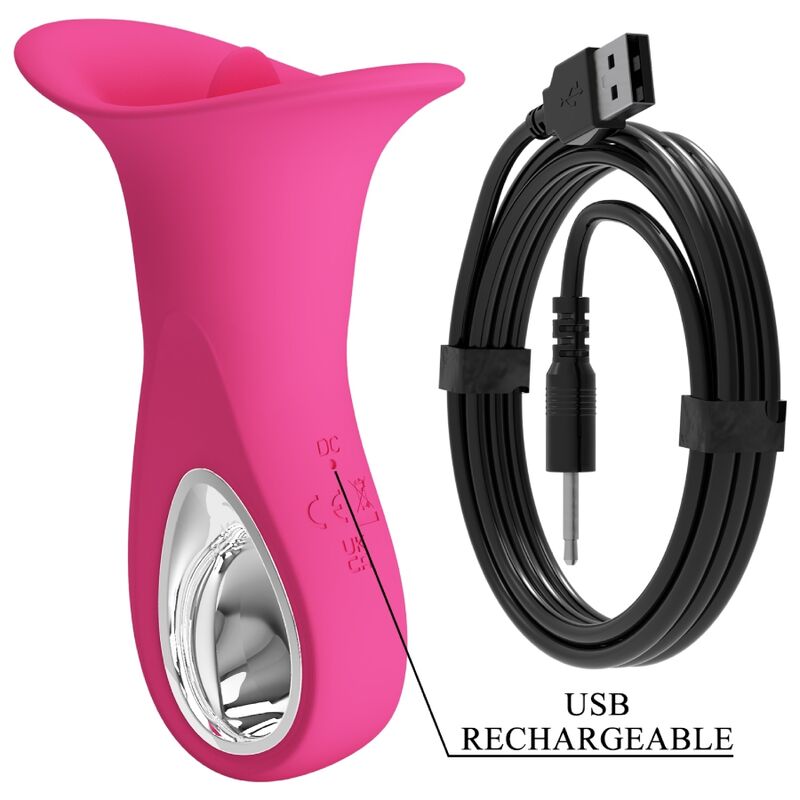High Tech-Clyde Vibratore Orale con Lingua Vibrante, 12 Vibrazioni — PRETTY LOVE · Vibratori (imaginea 5)