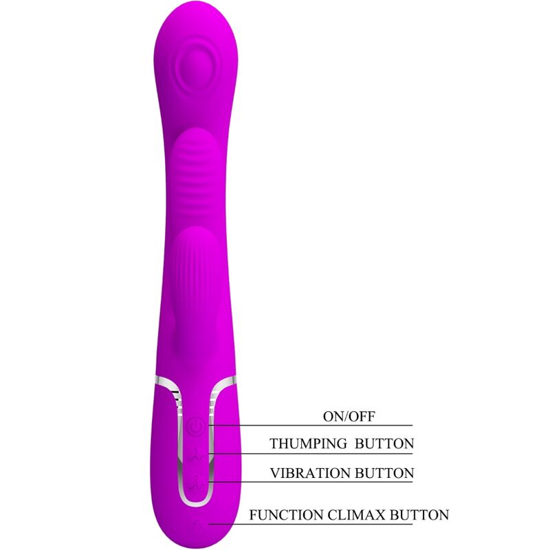 High Tech-Shania Triple Rabbit Vibratore Multifunzione — PRETTY LOVE · Vibratori (immagine 4)