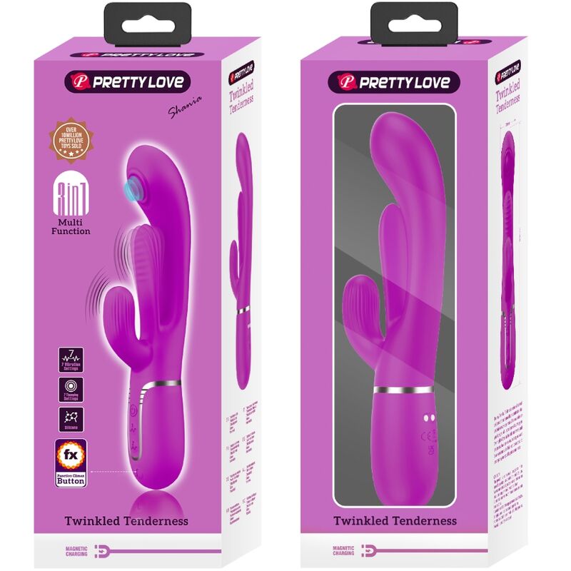 High Tech-Shania Triple Rabbit Vibratore Multifunzione — PRETTY LOVE · Vibratori (immagine 6)