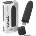 Black&silver-Geri Usb Ricaricabile Bullet Vibrante 8 Vibrazioni — BLACK&SILVER · Vibratori