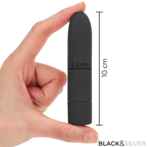 Black&silver-Geri Usb Ricaricabile Bullet Vibrante 8 Vibrazioni — BLACK&SILVER · Vibratori (imaginea 5)