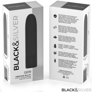 Black&silver-Geri Usb Ricaricabile Bullet Vibrante 8 Vibrazioni — BLACK&SILVER · Vibratori (imaginea 7)