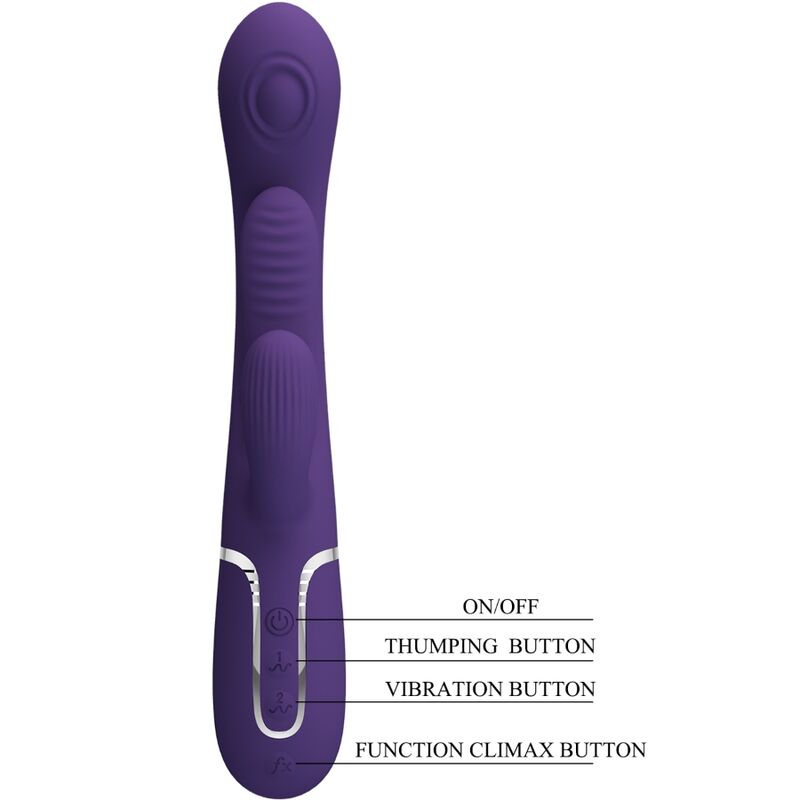High Tech-Shania Triple Rabbit Vibratore Multifunzione — PRETTY LOVE · Vibratori (immagine 17)