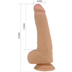 Dildos-Draco Dildo Realist 23 cm Flesh-TPR, Impermeabile, Ventosa — PRETTY LOVE · Dildo & Stimolatori (imaginea 4)