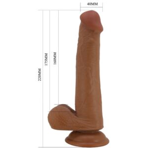 Dildos-Tallen Dildo Realist 22 cm Marrone-TPR, Impermeabile, Ventosa — PRETTY LOVE · Dildo & Stimolatori (imaginea 4)