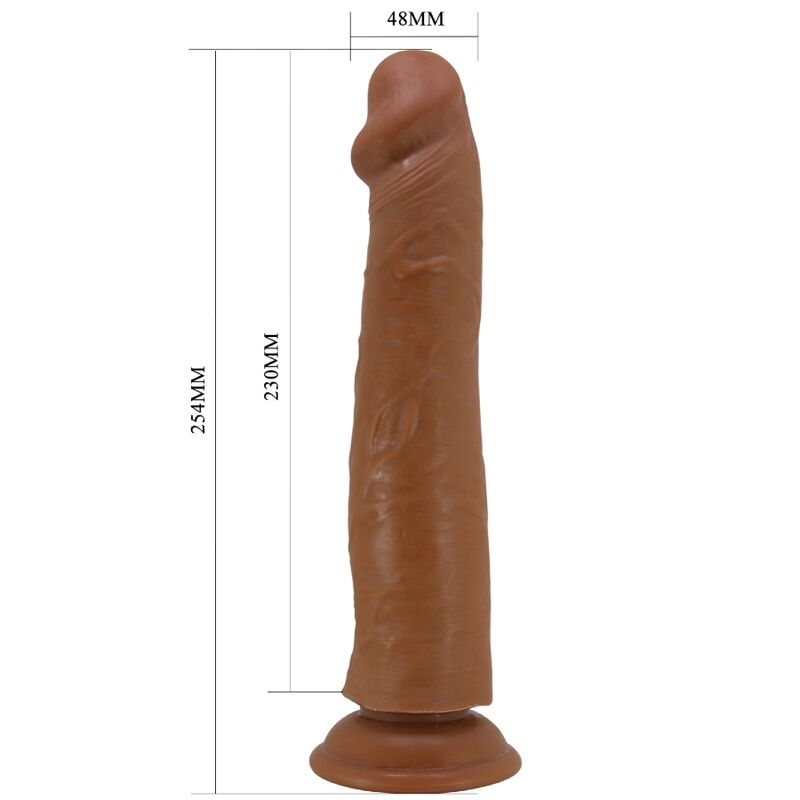Dildos-Sharife Dildo Realist 25 cm Marrone-TPR, Impermeabile, Ventosa — PRETTY LOVE · Dildo & Stimolatori (imaginea 5)