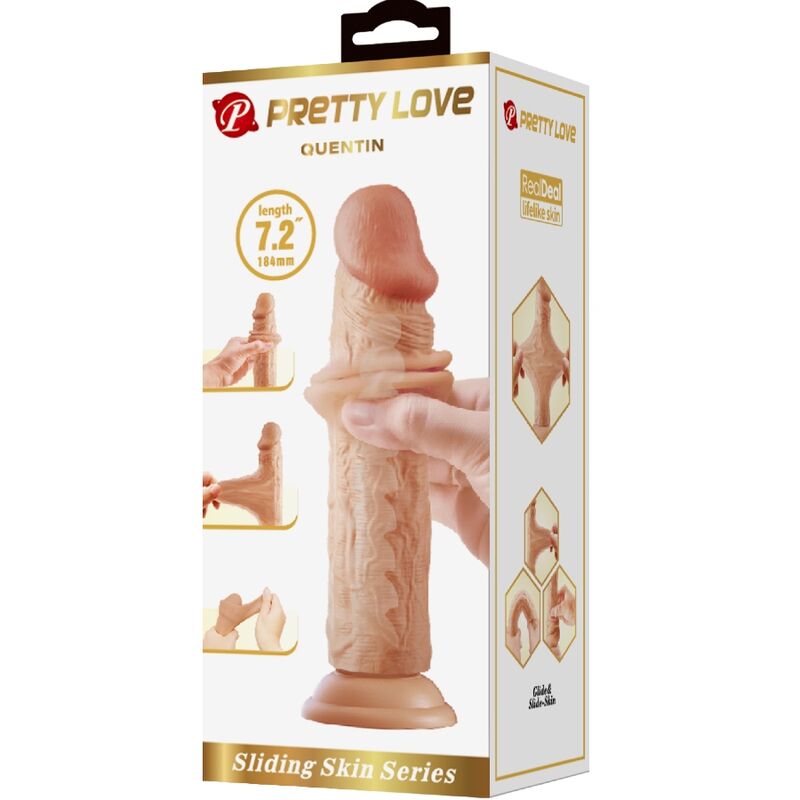 Dildos-Quentin Dildo Realist 18 cm Flesh-TPR, Impermeabile, Ventosa 2 Dildos-Quentin Dildo Realist 18 cm Flesh-TPR, Impermeabile, Ventosa — PRETTY LOVE · Dildo & Stimolatori (immagine 2)