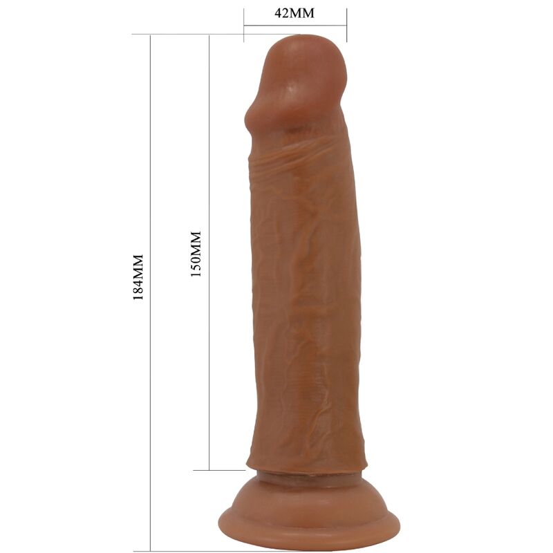 Dildos-Quentin Dildo Realist 18 cm Marrone-TPR, Impermeabile, Ventosa 2 Dildos-Quentin Dildo Realist 18 cm Marrone-TPR, Impermeabile, Ventosa — PRETTY LOVE · Dildo & Stimolatori (imaginea 2)