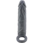 For Him-Guaina Pelle Realistica per Pene, Grigio Chiuso-TPR — PRETTY LOVE · Anelli & Guaine per pene