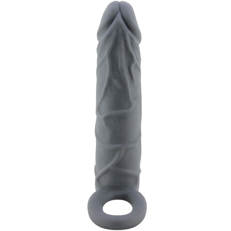 For Him-Guaina Pelle Realistica per Pene, Grigio Chiuso-TPR 1 For Him-Guaina Pelle Realistica per Pene, Grigio Chiuso-TPR — PRETTY LOVE · Anelli & Guaine per pene