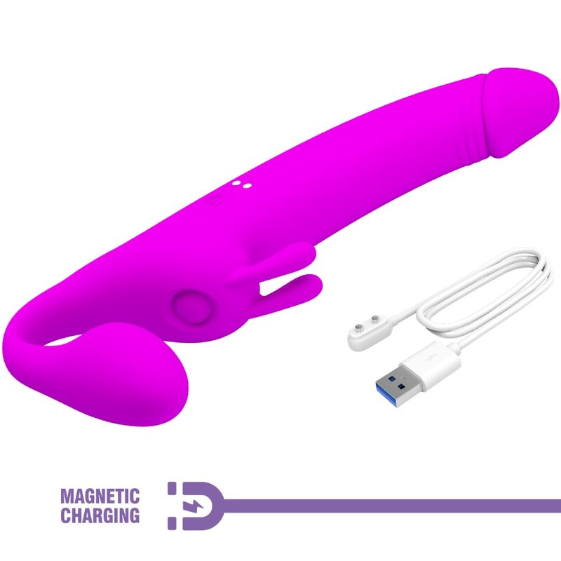 High Tech-Zanini Strapless Strap-on 10 Vibrazioni Viola-Silicone, 10 2 High Tech-Zanini Strapless Strap-on 10 Vibrazioni Viola-Silicone, 10 — PRETTY LOVE · Dildo & Stimolatori (imaginea 2)