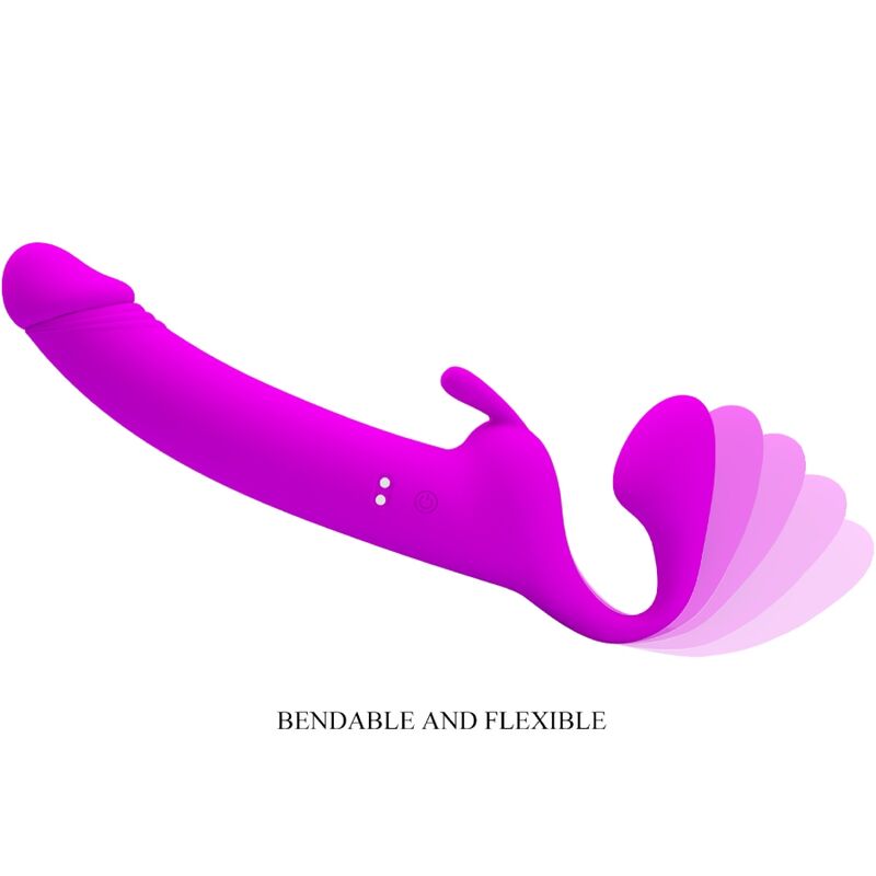 High Tech-Zanini Strapless Strap-on 10 Vibrazioni Viola-Silicone, 10 4 High Tech-Zanini Strapless Strap-on 10 Vibrazioni Viola-Silicone, 10 — PRETTY LOVE · Dildo & Stimolatori (imaginea 4)