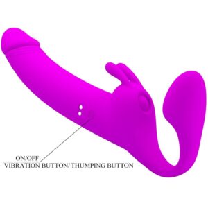 High Tech-Zanini Strapless Strap-on 10 Vibrazioni Viola-Silicone, 10 14 High Tech-Zanini Strapless Strap-on 10 Vibrazioni Viola-Silicone, 10 — PRETTY LOVE · Dildo & Stimolatori (imaginea 5)