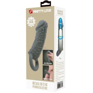 For Him-Guaina Realistico per Pene, Ingrandimento e Ritardo — PRETTY LOVE · Anelli & Guaine per pene (immagine 4)
