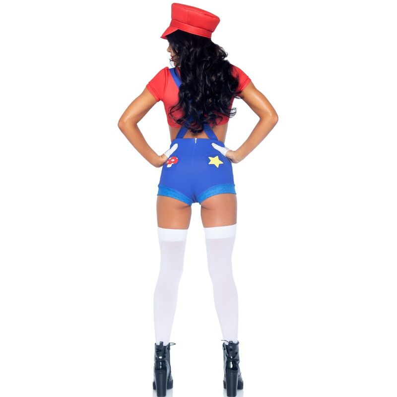 Leg Avenue Costumes-Costume sexy Mario Bros Rosso/Blue S 4 Leg Avenue Costumes-Costume sexy Mario Bros Rosso/Blue S · Accessori lingerie (imaginea 4)