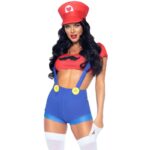 Leg Avenue Costumes-Costume sexy Mario Bros Rosso/Blue S · Accessori lingerie