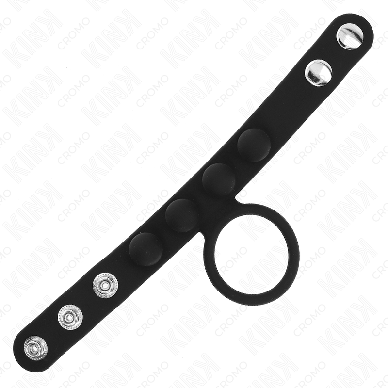 Kink Ring Power-Anello Pene in Pelle 3.5 cm con Chiusura tramite · Accessori BDSM (imaginea 4)