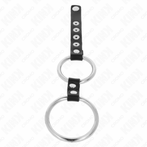 Kink Ring Power-Doppio Anelli Metallici per Pene 3.8 cm a 5 cm · Accessori BDSM (immagine 3)