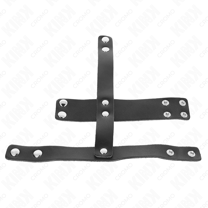 Kink Ring Power-Anello Cage in pelle per il pene con separatore · Accessori BDSM (immagine 2)