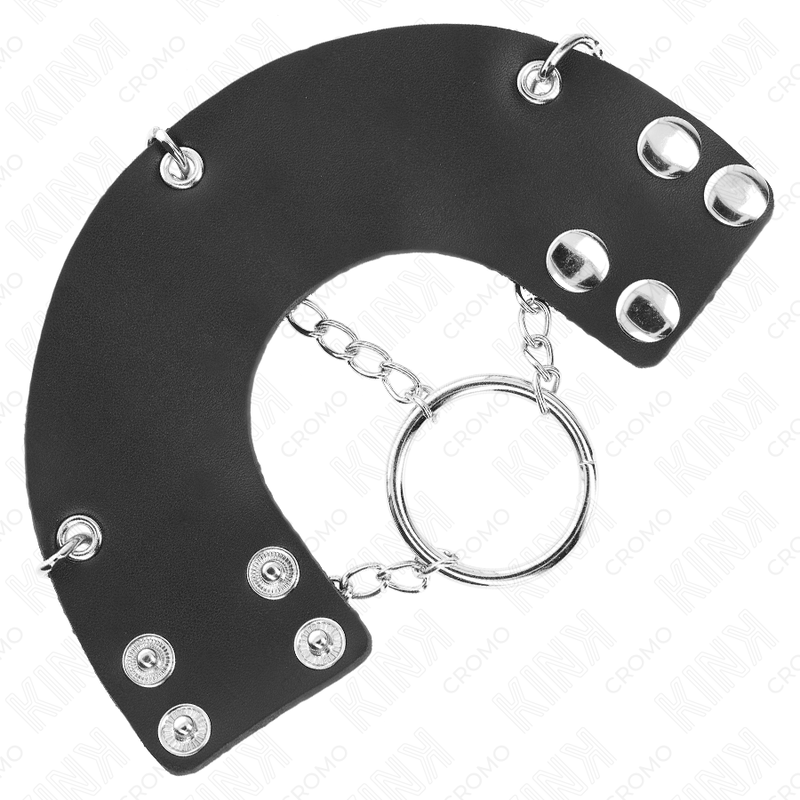 Kink Ring Power-Anello per il pene 4 cm Catena 7 cm Metallo con cinturino · Accessori BDSM (imaginea 5)