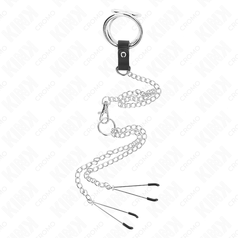 Kink Ring Power-Tripla Anello in metallo Cromato per Pene 3 cm 2 Kink Ring Power-Tripla Anello in metallo Cromato per Pene 3 cm · Accessori BDSM (imaginea 2)