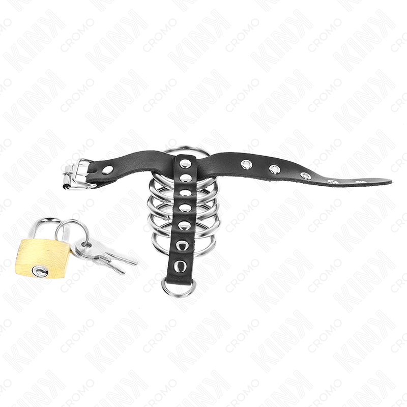 Kink Ring Power-Anello per il pene in pelle con barella bloccabile · Accessori BDSM (immagine 2)
