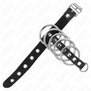 Kink Ring Power-Anello per il pene in pelle con barella bloccabile · Accessori BDSM (immagine 4)